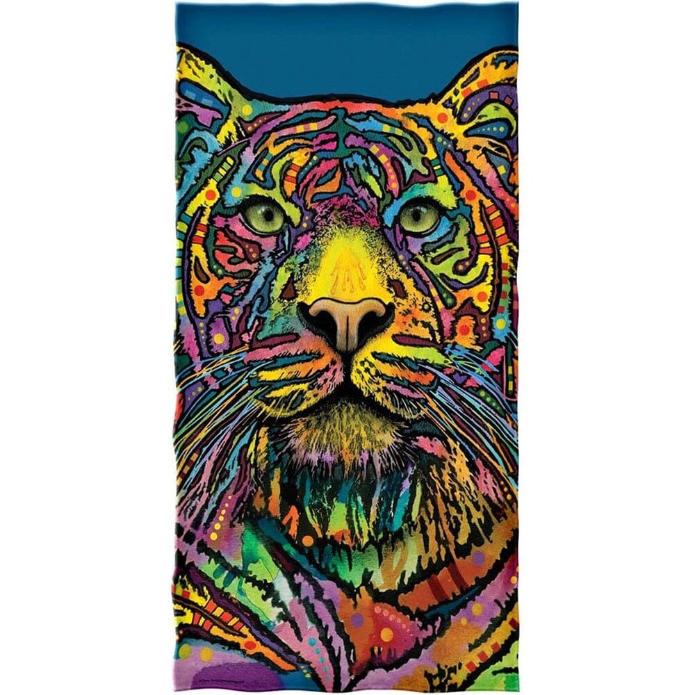 Tiger Super Soft Plush Cotton Beach Bath Pool Towel by Dean Russo