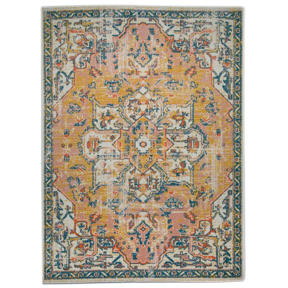 Derya Bohemian Medallion Indoor/ Outdoor Area Rug