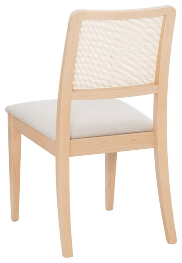 Linon Cole Solid Wood and Rattan Dining Chair in Natural   Tropical   Dining Chairs   by Homesquare  Houzz