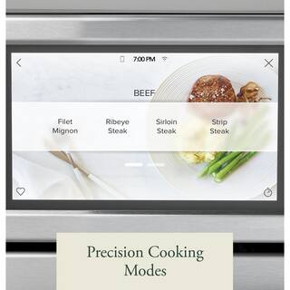 Cafe 30 in. Smart Single Electric French-Door Wall Oven with Convection Self-Cleaning in Stainless Steel CTS90FP2NS1