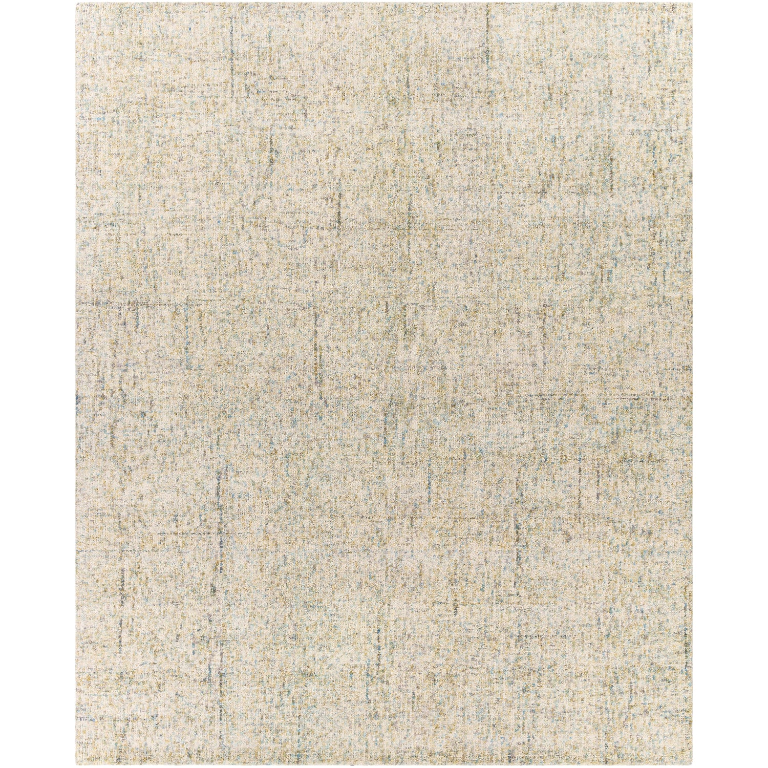 Emily Hand Tufted Rug in Dark Green, Bright Blue, Denim, White, Sage