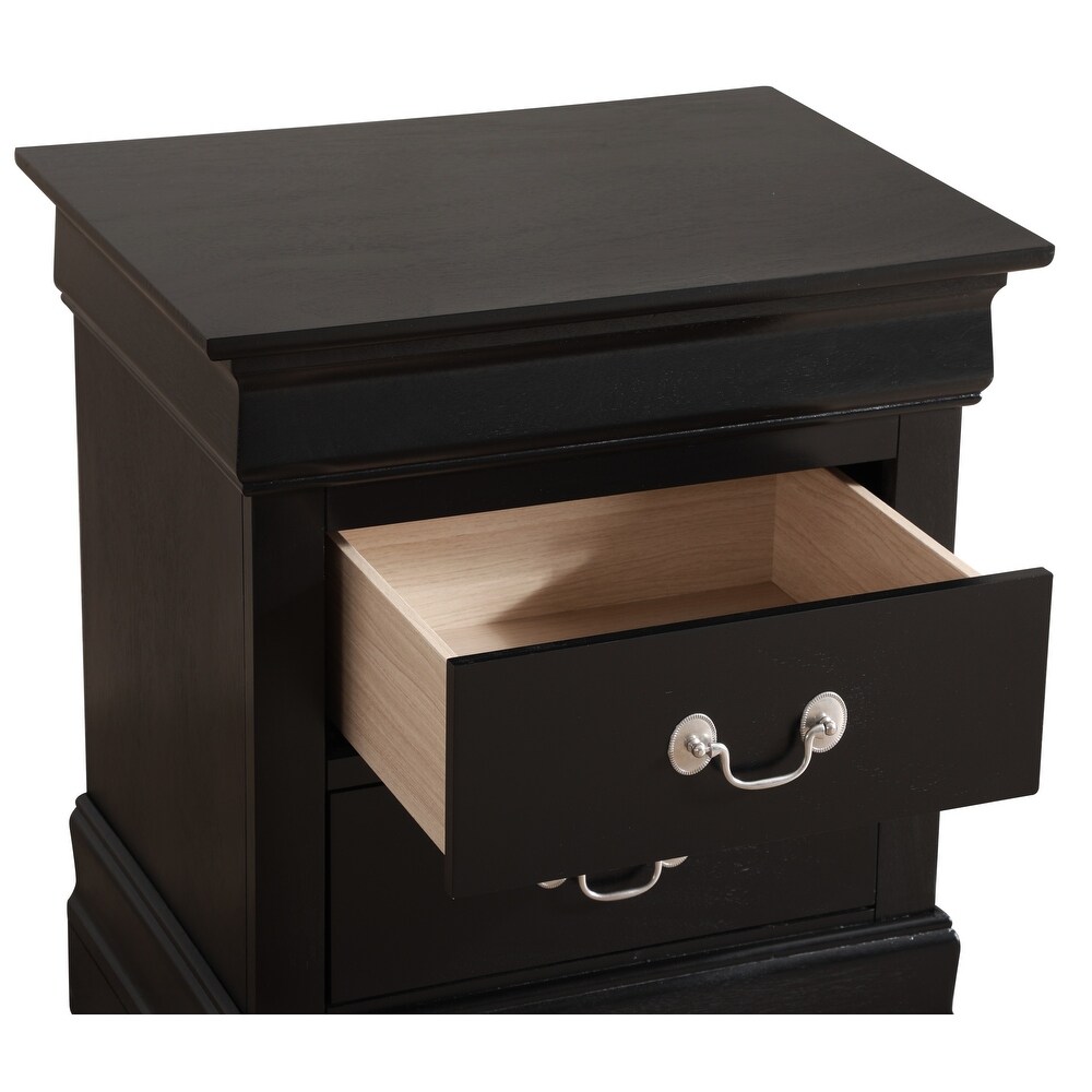 Louis Philippe 2 Drawer Nightstand (24 in. H X 22 in. W X 16 in. D)