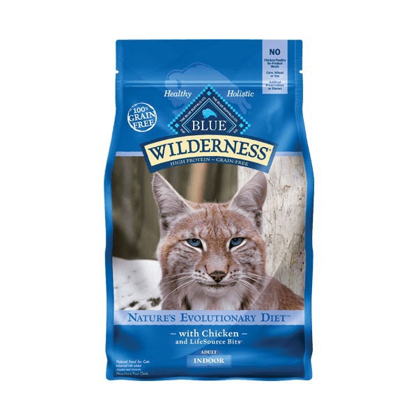 Blue Buffalo Wilderness Indoor Chicken Adult Dry Cat Food， 5 lbs