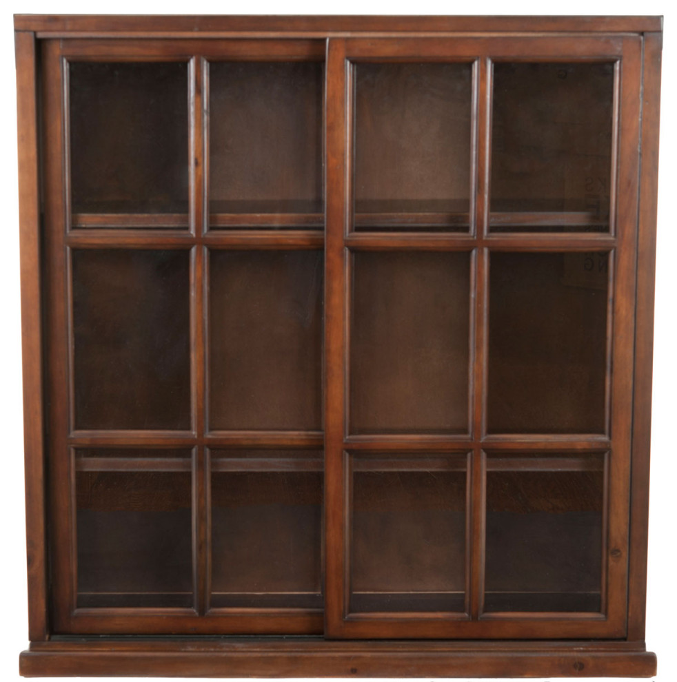 Rhonda 3 Tier Bookcase Dark Teak   Transitional   Bookcases   by Peachtree Fine Furniture  Houzz