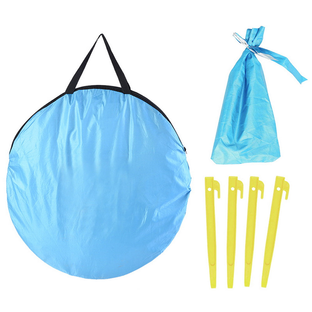 SEARCHI Baby Beach Tent  Up Collapsible Portable Shade Pool UV Protection Canopy Sun Shelter Playhouse for Infant，Carry Bag Included，50+ UPF (Round)