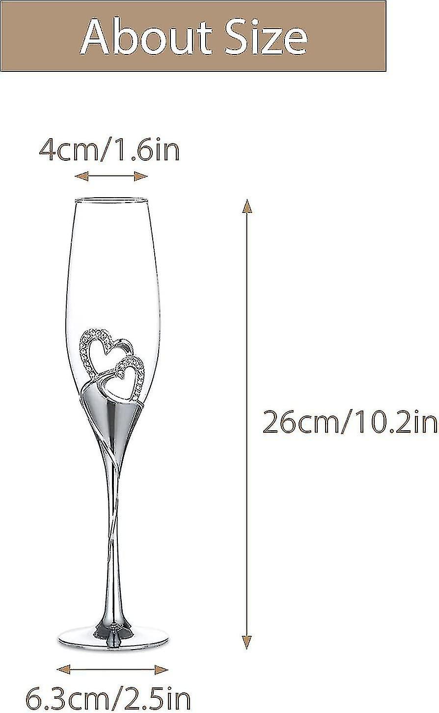 2 Piece Champagne Glasses Set Wedding Wedding Champagne ， Silver