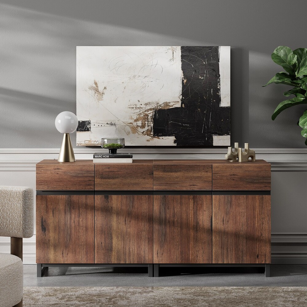 2 in 1 Modern Sideboard with Adjustable Shelves