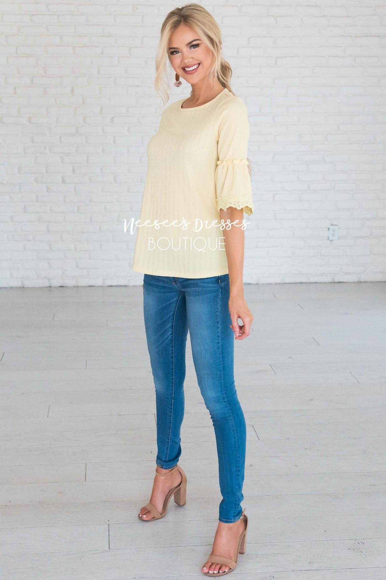 Just One Wish Bell Sleeve Top