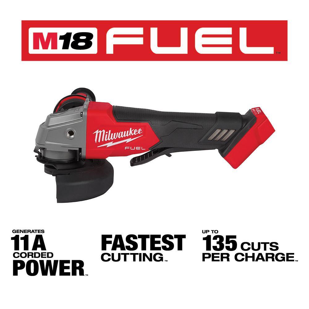 MW M18 FUEL 18V Lithium-Ion Brushless Cordless 4-12 in.5 in. Grinder with Deep Cut Bandsaw (2-Tool) 2880-22-2729-20