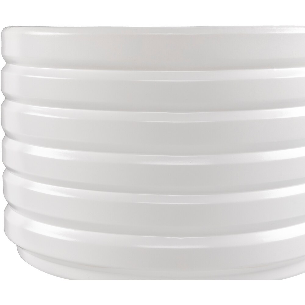 Arbaaz Modern White Ceramic Planter   20\