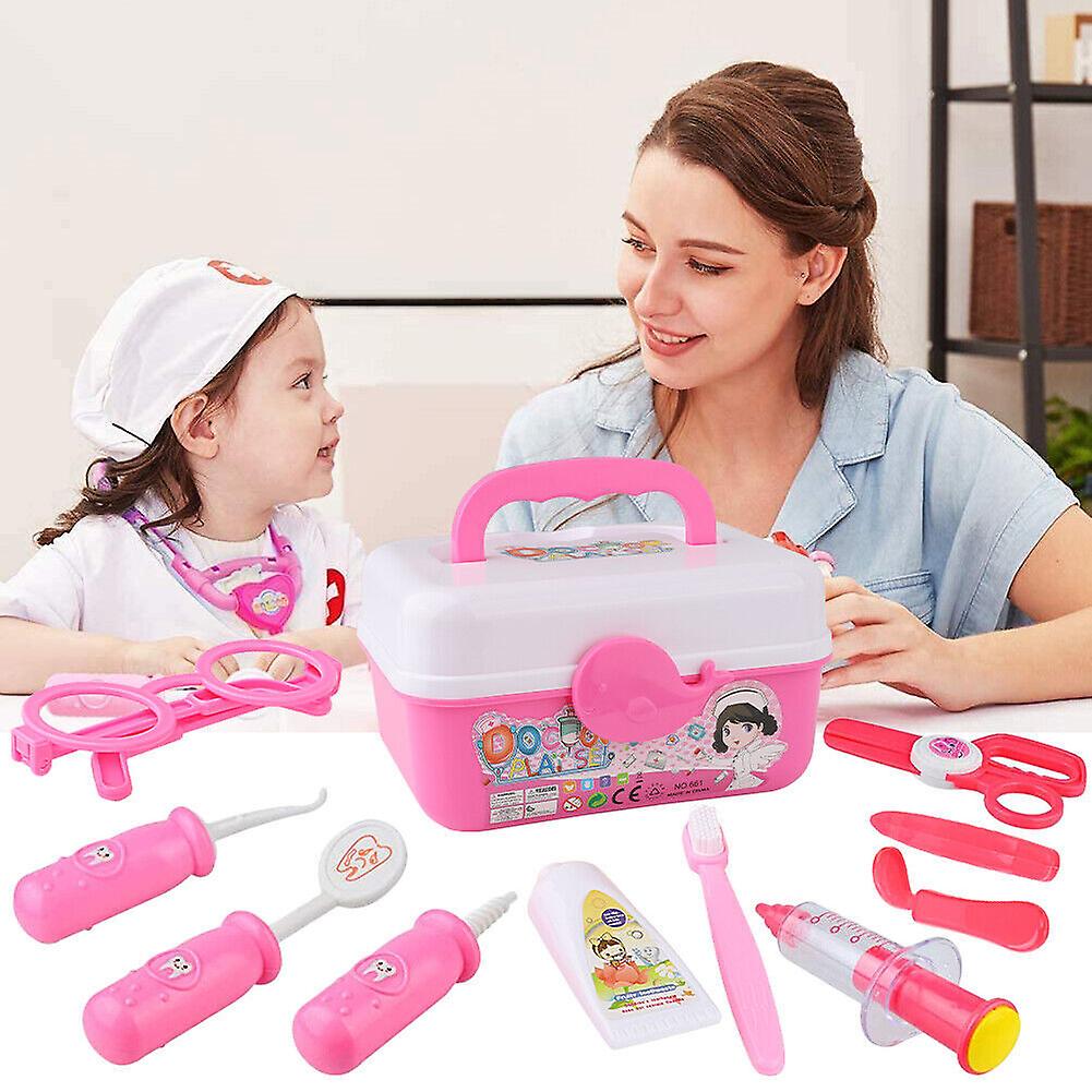 43pcs Pretend Kids Doctor Nurse Medical Case Role Play Toy Educational Kit Set