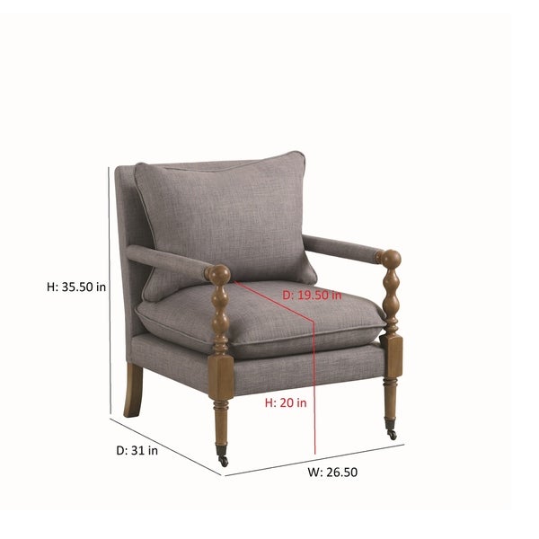 Coaster Furniture Monaghan Upholstered Accent Chair with Casters