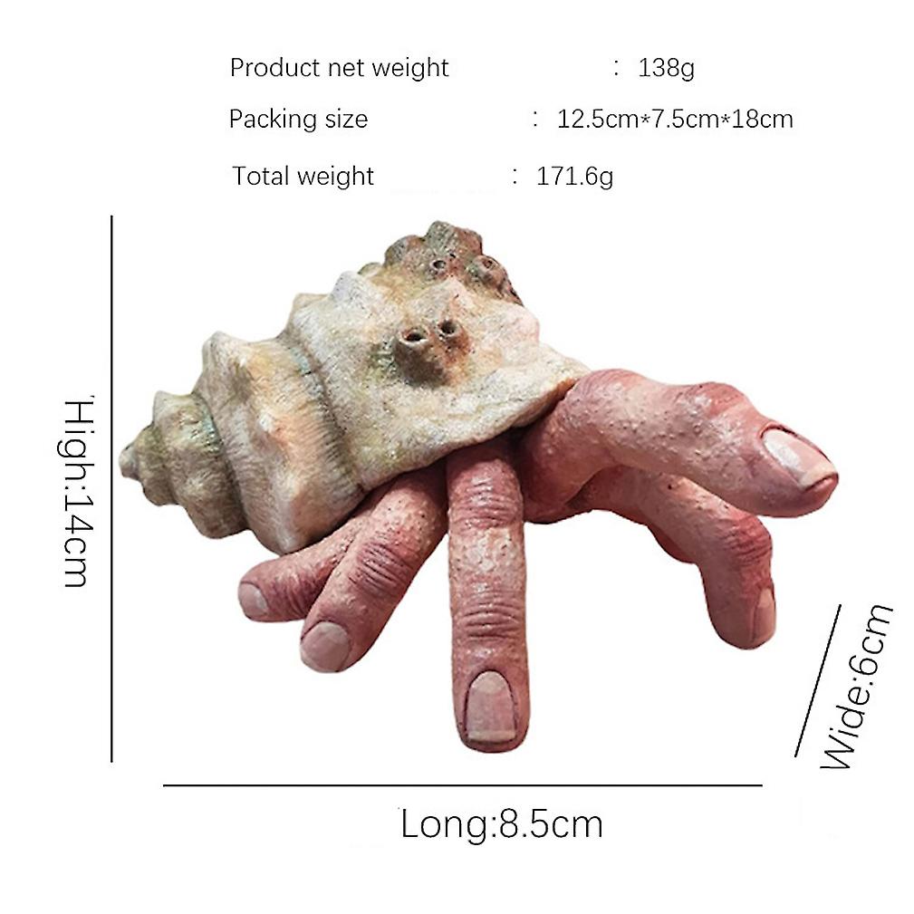 Finger Hermit Crab Horror Snail Figurine Sculpture Statue For Home Desktop Decoration Handicraft Bookshelf Ornaments