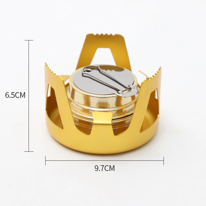 Outdoor Camping Backpacking Brass Cooking Stove Portable Ultralight Mini Tourist Alcohol Stove