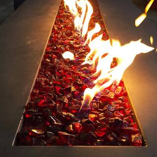 Margo Garden Products 12 in. 10 lb. Medium Red Landscape Fire Glass DFG10-L010M