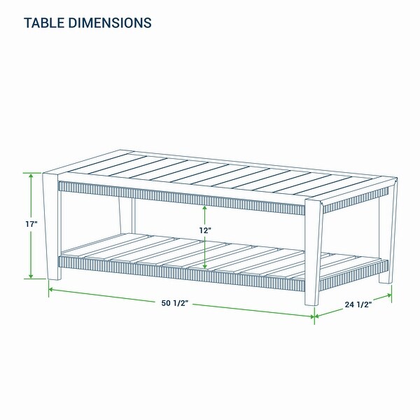 Cambridge Casual Nassau Teak Patio Coffee Table