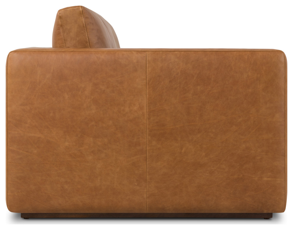 Poly and Bark Dema 90 quotLeather Sofa  Saddle Tan   Contemporary   Sofas   by Edgemod Furniture  Houzz