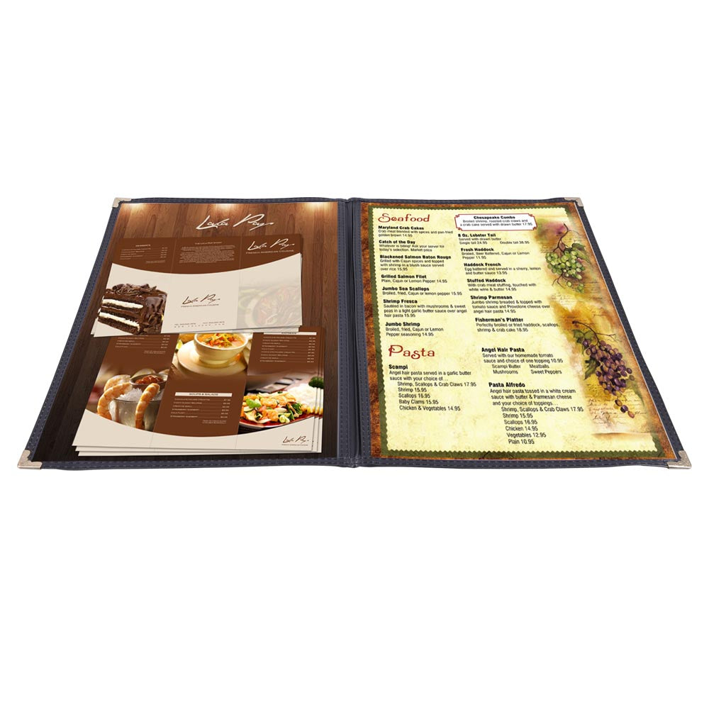 Yescom 30x Menu Covers Cafe Restaurant Double 8.5x14 Black