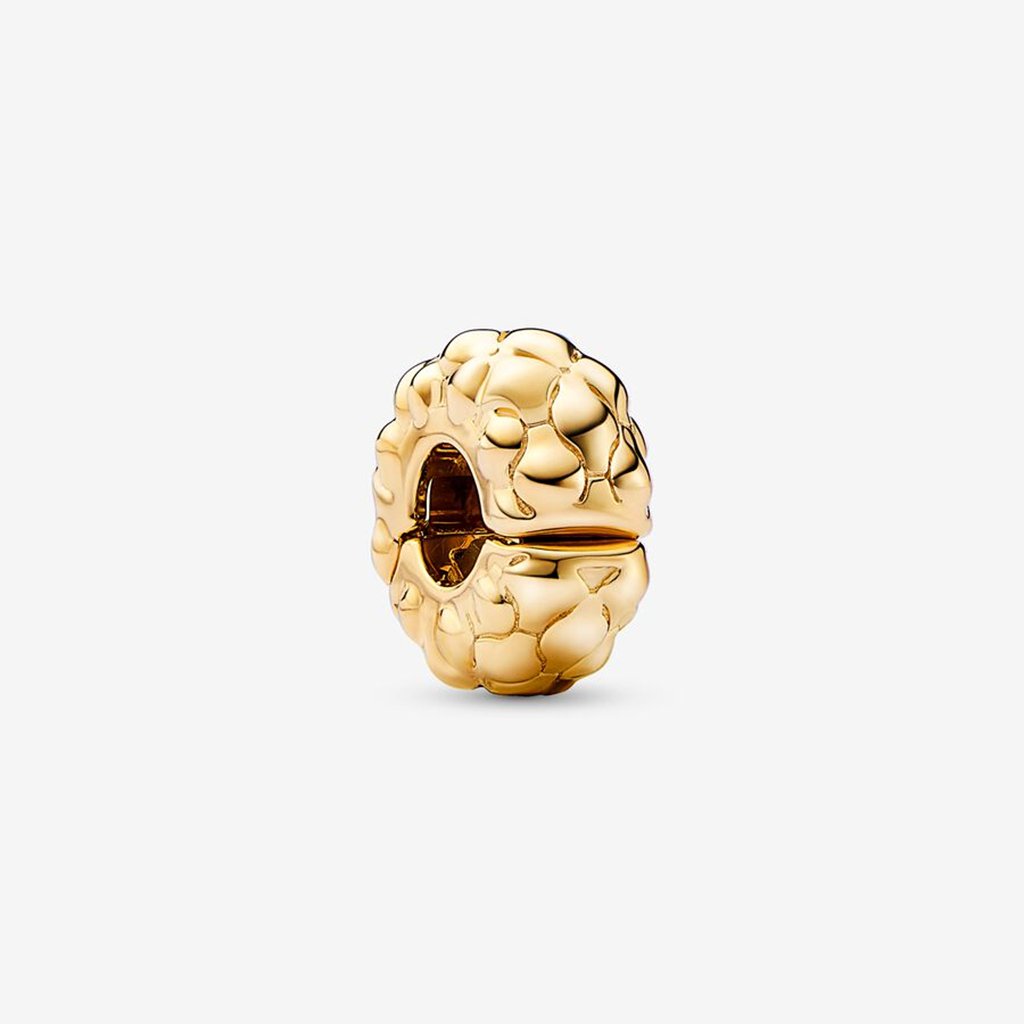 PANDORA  Studded Clip Charm in Gold Plated