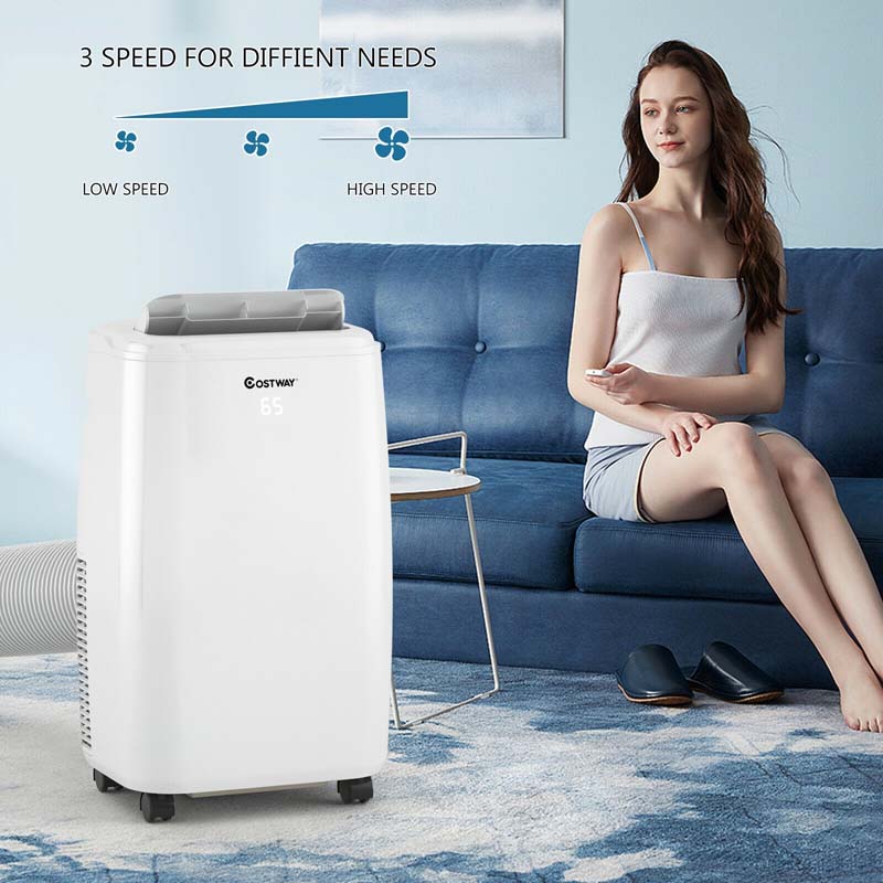 10000 BTU 3-in-1 Portable Air Conditioner Air Cooler Fan Dehumidifier with Remote Control & Touch Panel, 3 Speeds