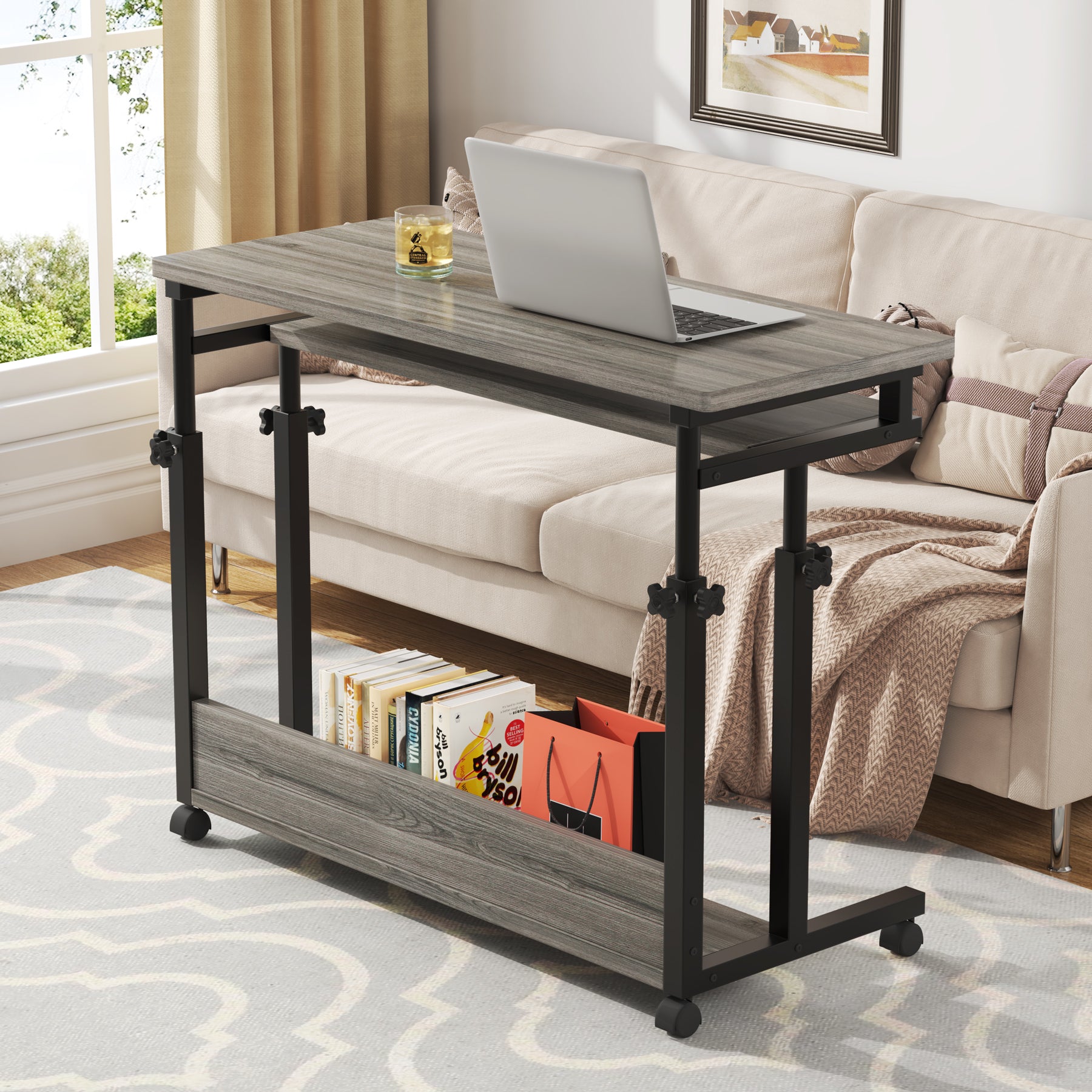 Height Adjustable Desk, Rolling Standing Desk Portable Desk