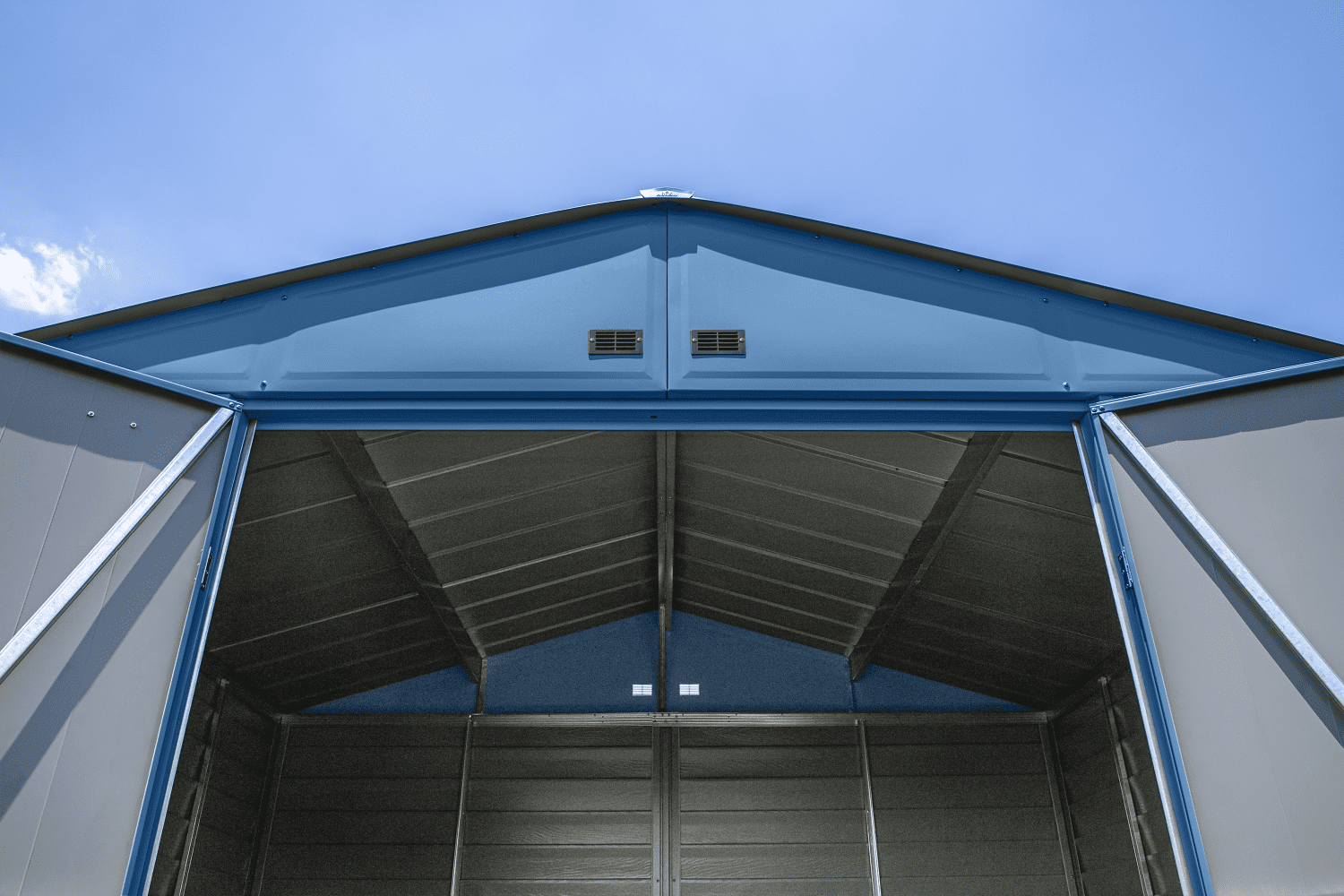 Arrow Select Steel Storage Shed, 10x14, Blue Grey