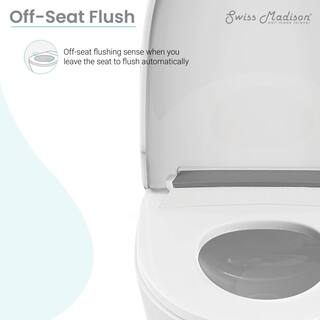 Swiss Madison Hugo Wall-Hung 1-piece 0.81.1 GPF Dual Flush Elongated Smart Toilet with Bidet Bundle in. Glossy White Seat Included SM-STK0805PS