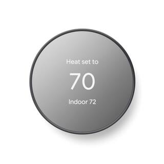 Google Nest Thermostat - Smart Programmable Wi-Fi Thermostat Charcoal + Nest Thermostat Trim Kit Charcoal GA03701