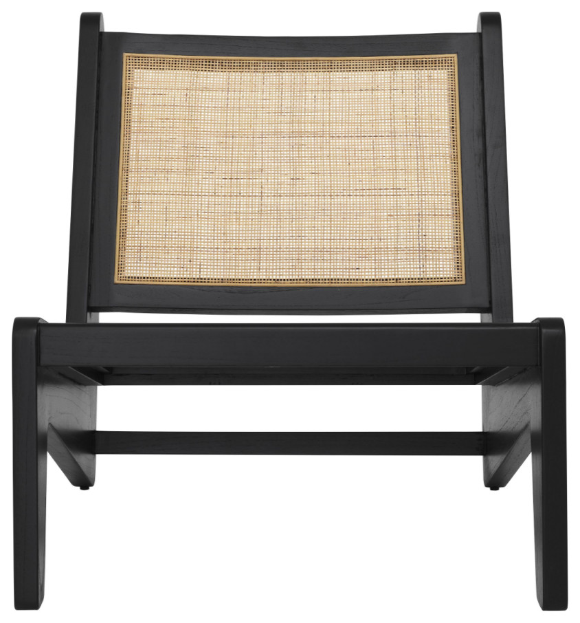 Black Solid Wood Handwoven Rattan Cane Chair  Eichholtz   Tropical   Armchairs And Accent Chairs   by Oroa   Distinctive Furniture  Houzz