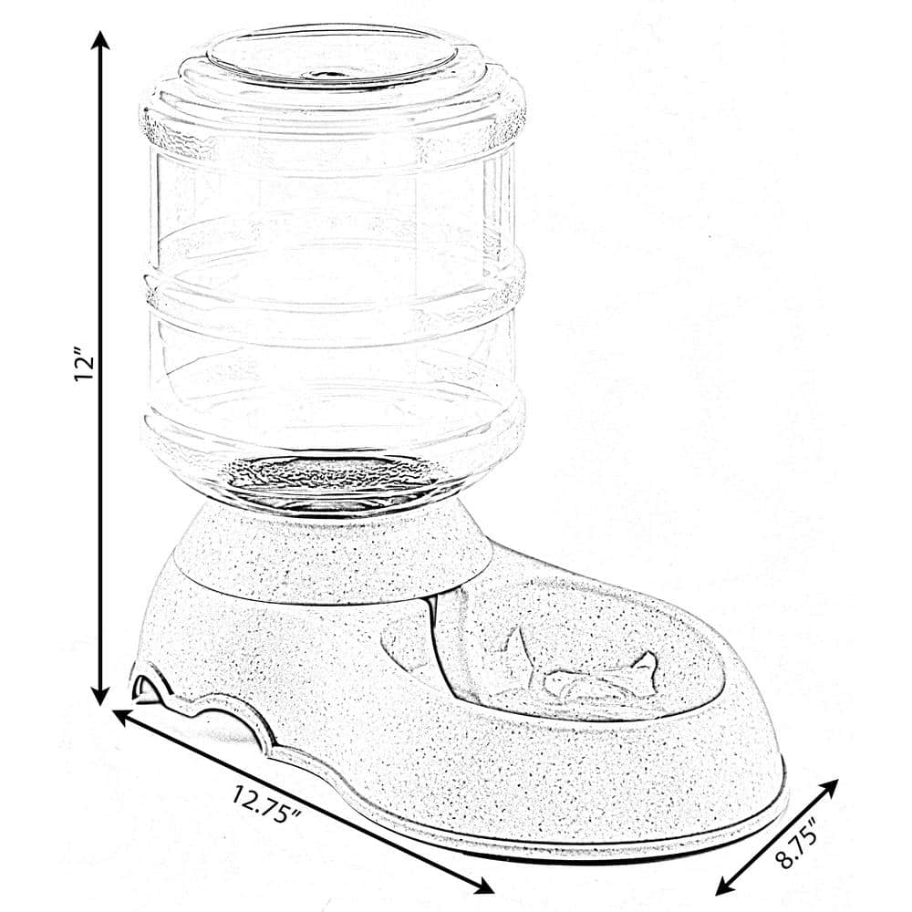 Automatic Self Dispensing Gravity Pet Feeder and Waterer for Cats and Dogs QI003699.P