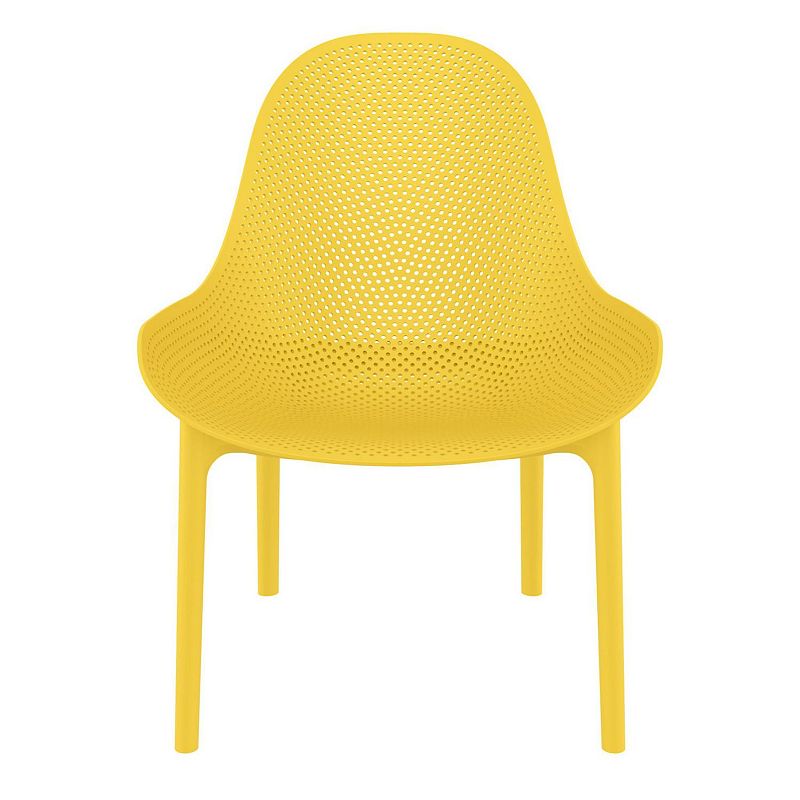 32.75 Yellow Solid Patio Lounge Chair