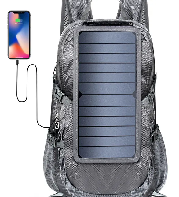 Mydays Tech 6.5W High Efficiency Emergency Chargeable Bag Solar Backpack for Outdoor Hiking Camping Photographing Work School