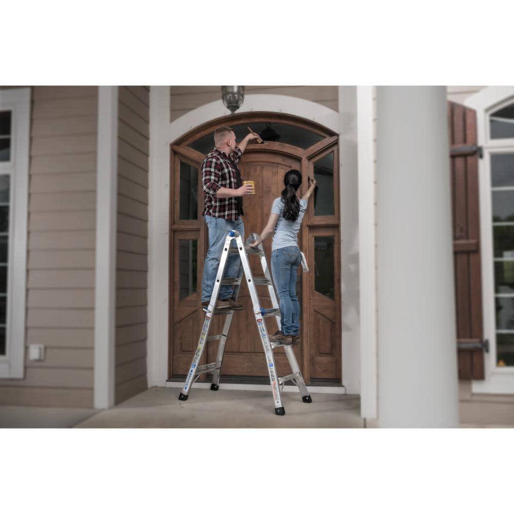 13-ft Aluminum 300-lb Telescoping Type Ia Multi-Position Ladder ;