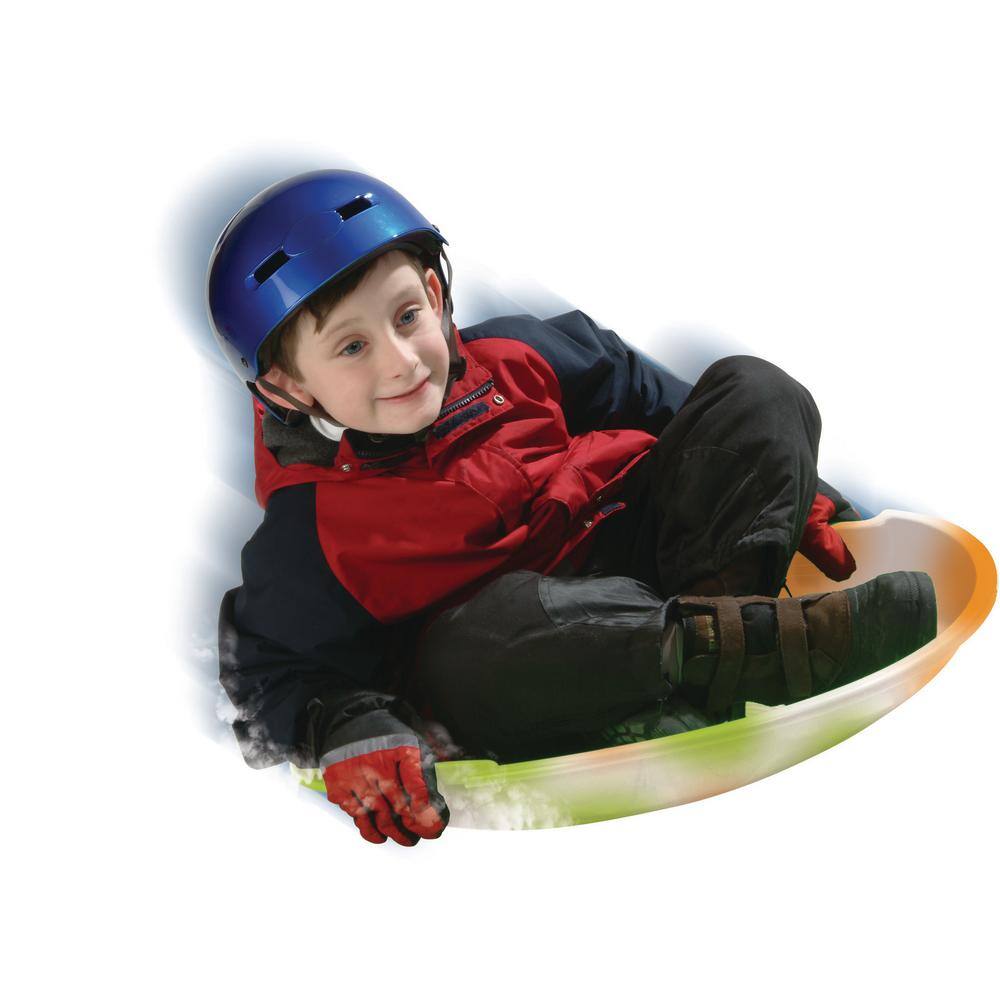 Emsco ESP Series 26 in. Day Glow Sno Racer Disc Snow Sled with Molded Handles and Textured Interior in Neon Tie-Dye 1151-1