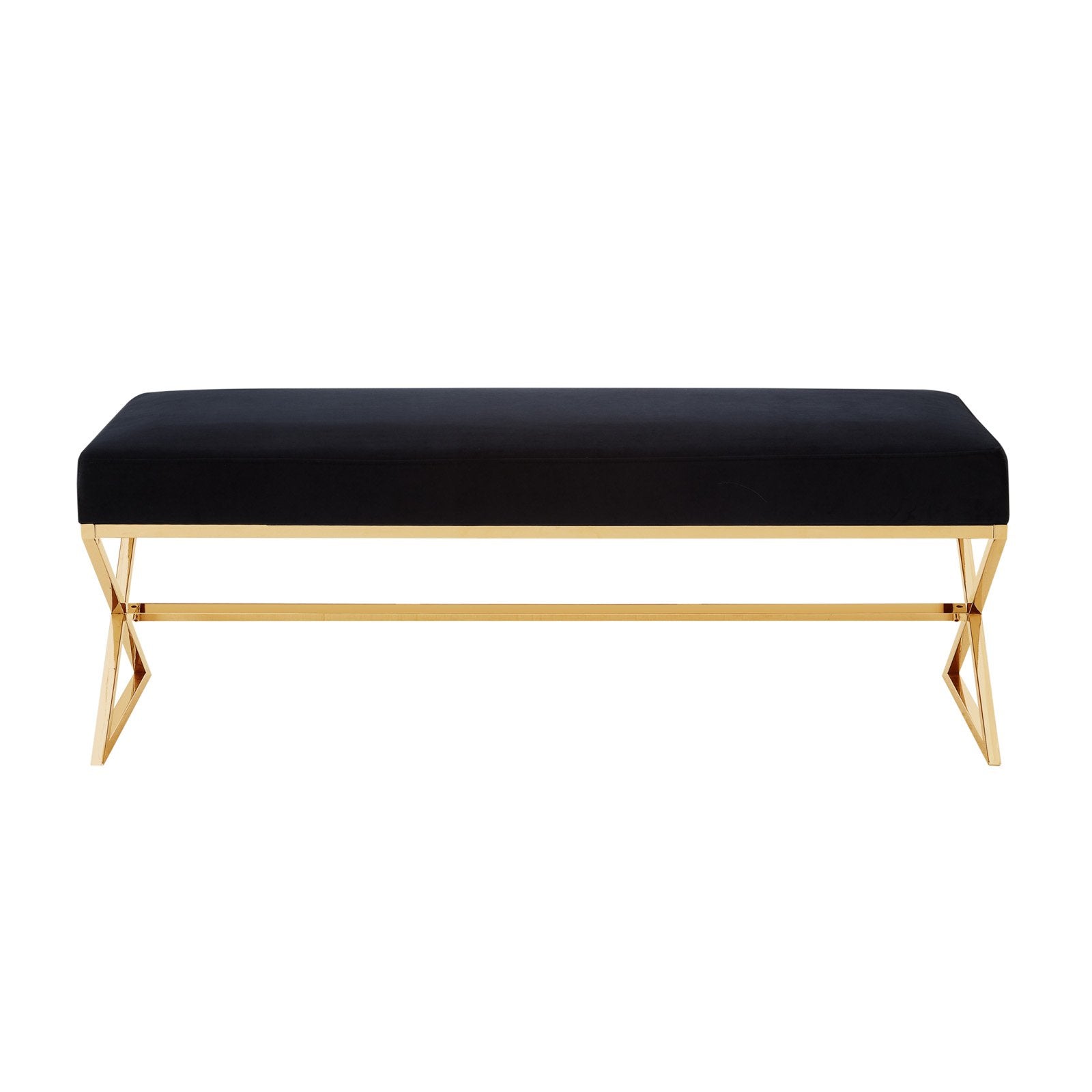 Inspired Home Nicole Velvet Backless Bedroom Bench