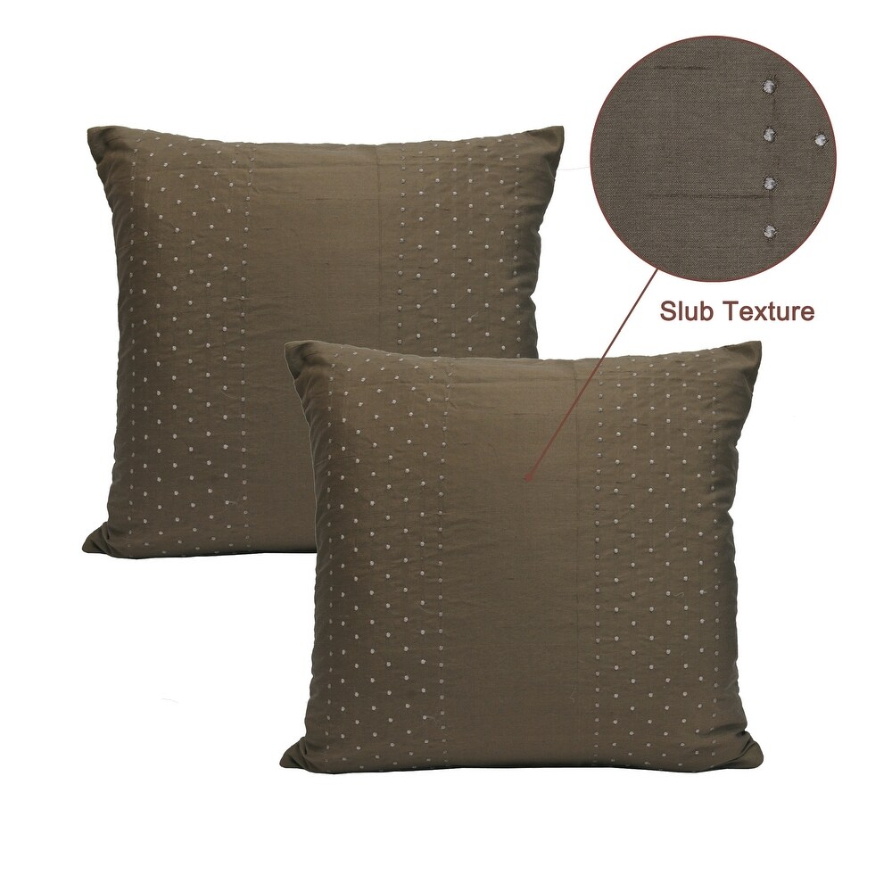 Marquesa Dots Slub Texture Pillow Shell 2 Piece Set  NO INSERT