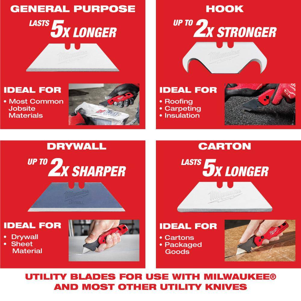 MW Screwdriver Set with Pliers Kit and FASTBACK Folding Utility Knife Set (15-Piece) 48-22-2710-48-22-6331-48-22-1503