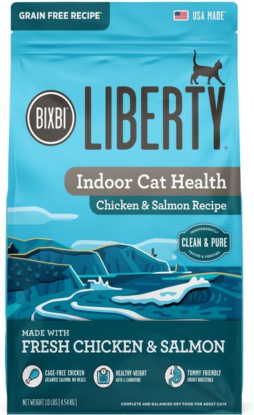 BIXBI Liberty Indoor Health Chicken and Salmon Recipe Grain-Free Dry Cat Food