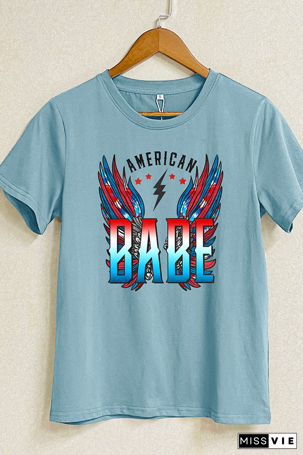 American Babe Retro Wings Short Sleeve Graphic Tee Wholesale