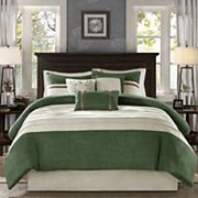 Madison Park Teagan 7-pc. Faux Suede Comforter Set with Throw Pillows