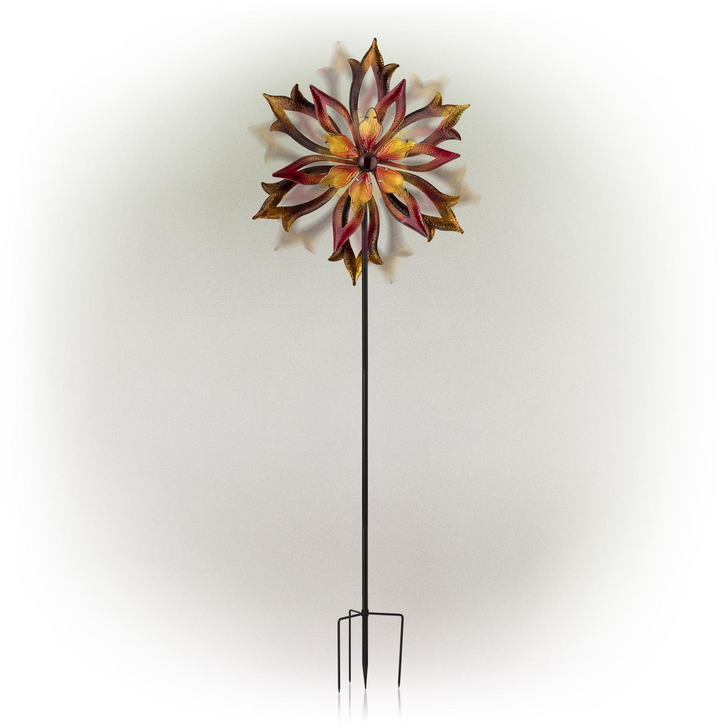 Alpine Corporation Double-Sided Flame Windmill Stake， Multicolor