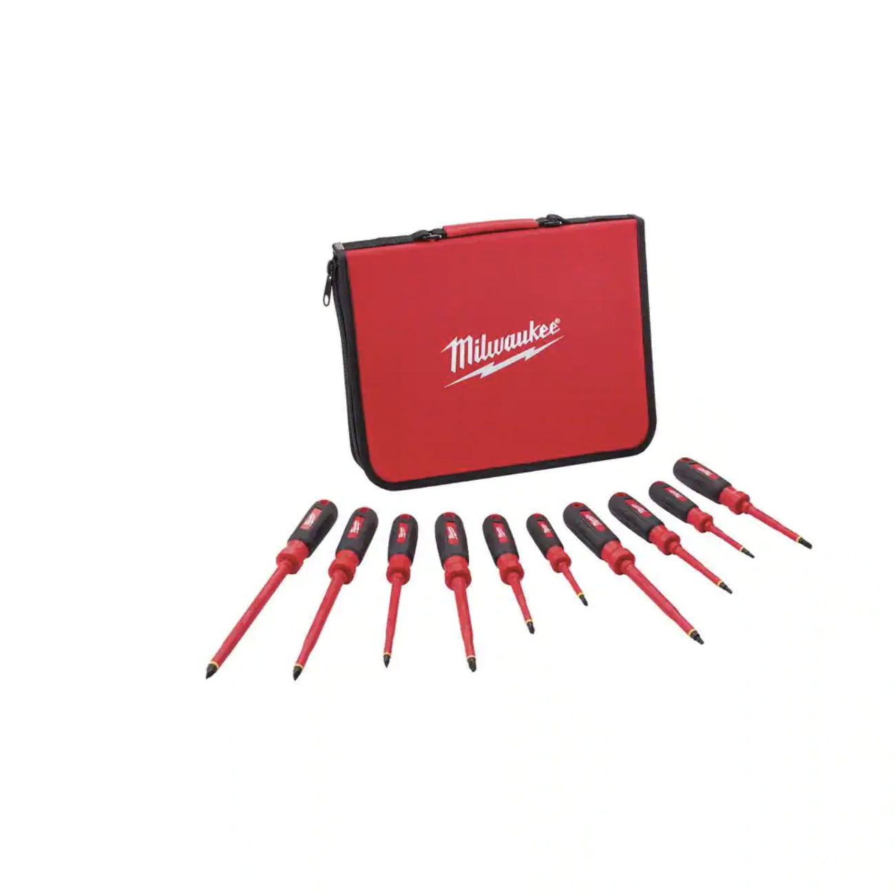 Milwaukee 1000-Volt Insulated Screwdriver Set with Case (10-Piece)