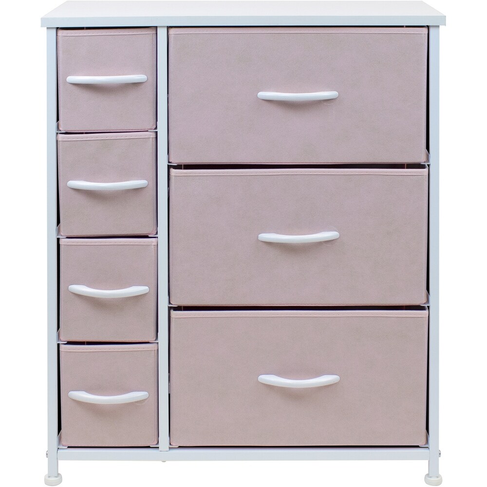 Dresser w/ 7 Drawers  Furniture Storage   Chest Tower for Bedroom