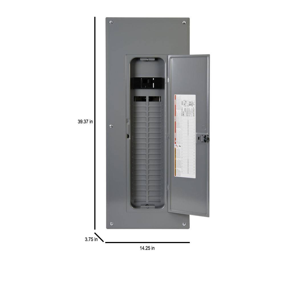 Square D Homeline 200 Amp 40-Space 80-Circuit Indoor Main Breaker Plug-On Neutral Load Center with Cover - CAFI breaker ValuePack HOM4080M200PC1AVP