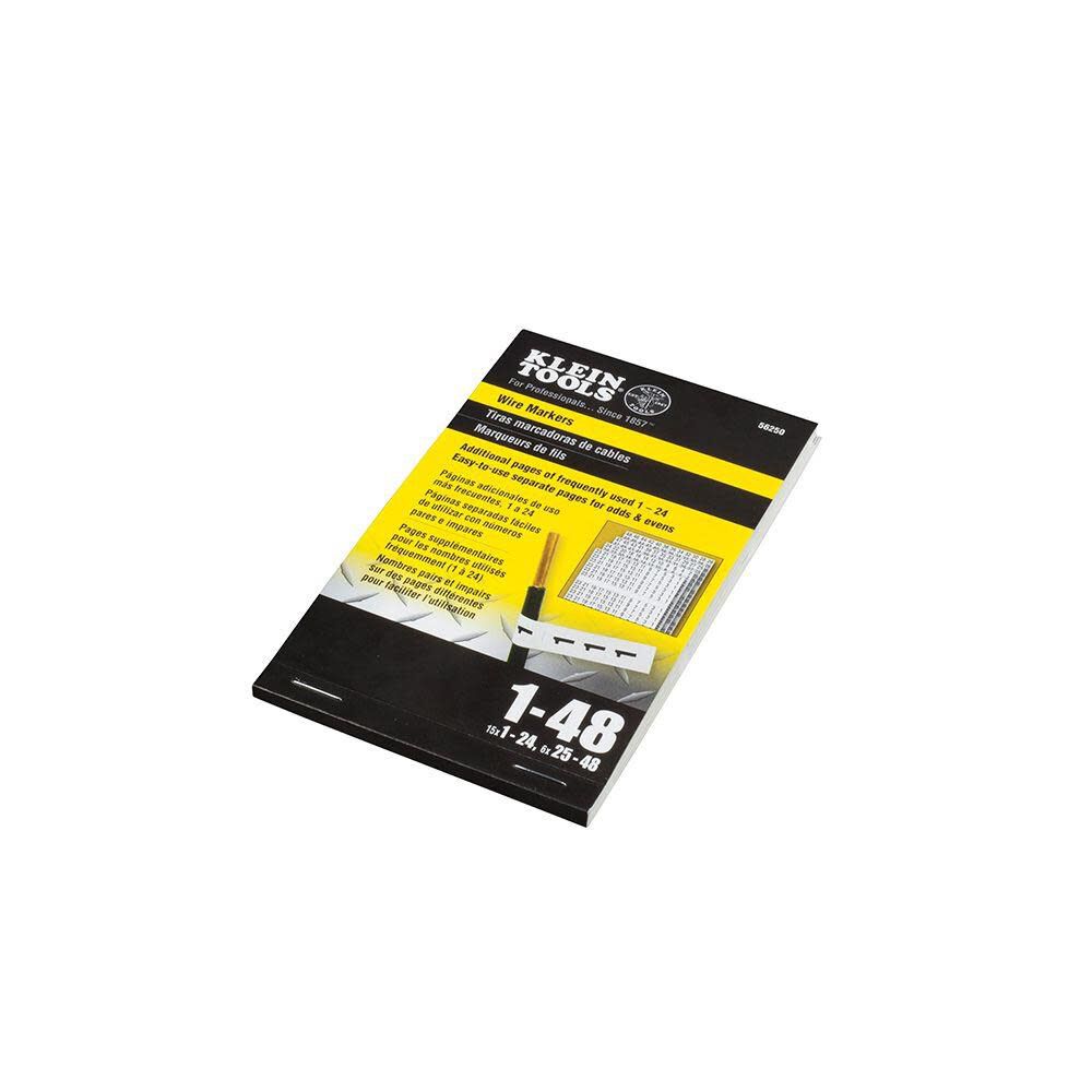 Klein Tools Wire Marker Book 1-48 56250 from Klein Tools