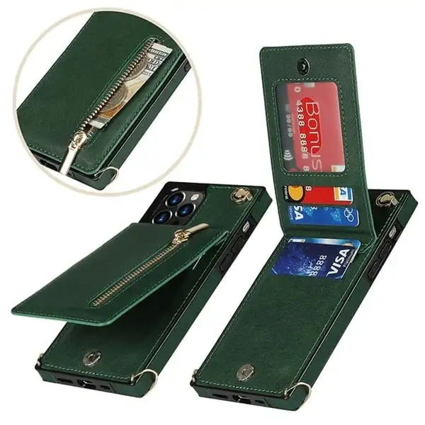 (2023 HOT SALE - 48% OFF)Crossbody Wallet iPhone Case-Credit Card Hold