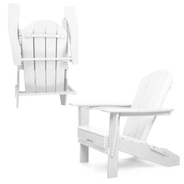 All Weather Folding Adirondack Chair，HDPE Recyclable Plastic