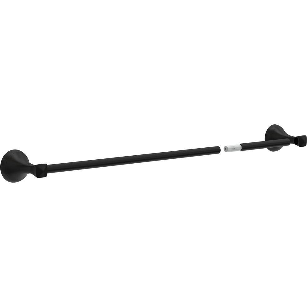 Delta Esato 18 in. with 6 in. Extender Wall Mount Towel Bar in Matte Black ESA18-MB