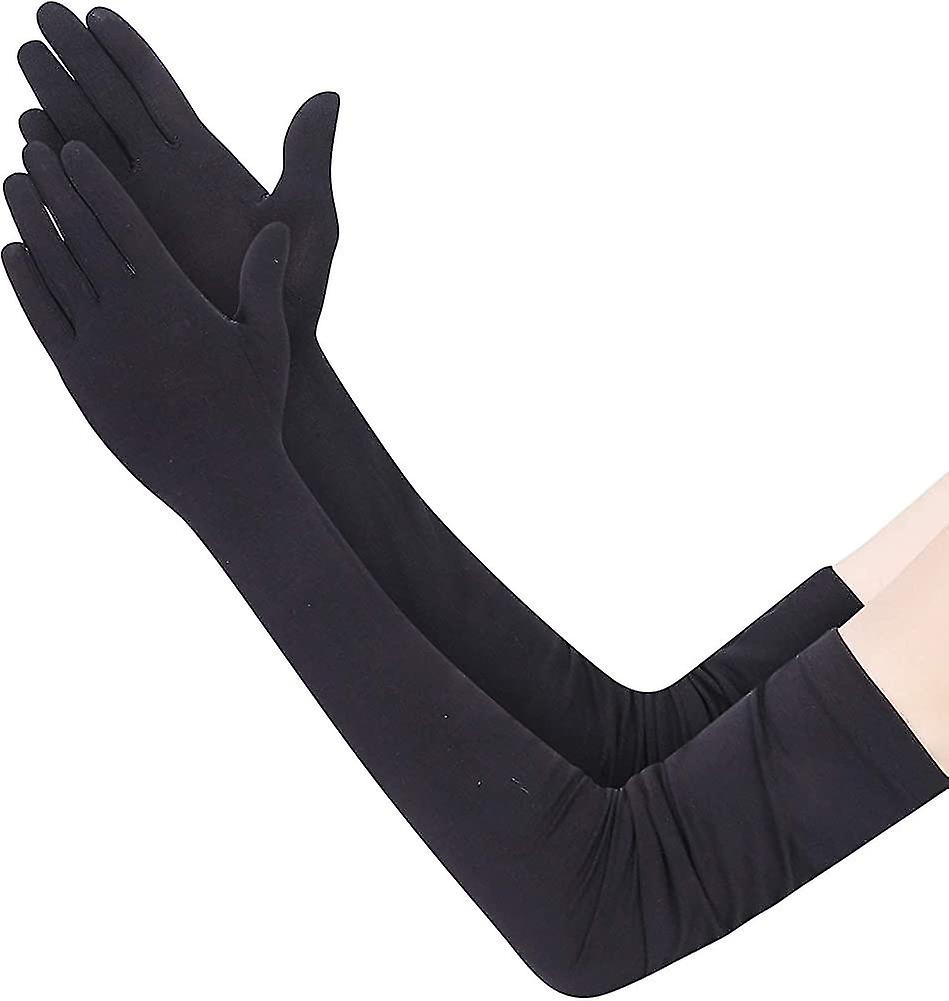 Womens Sunscreen Long Driving Gloves Arm Sleeves Touch Screen Mittens Breathable Gift