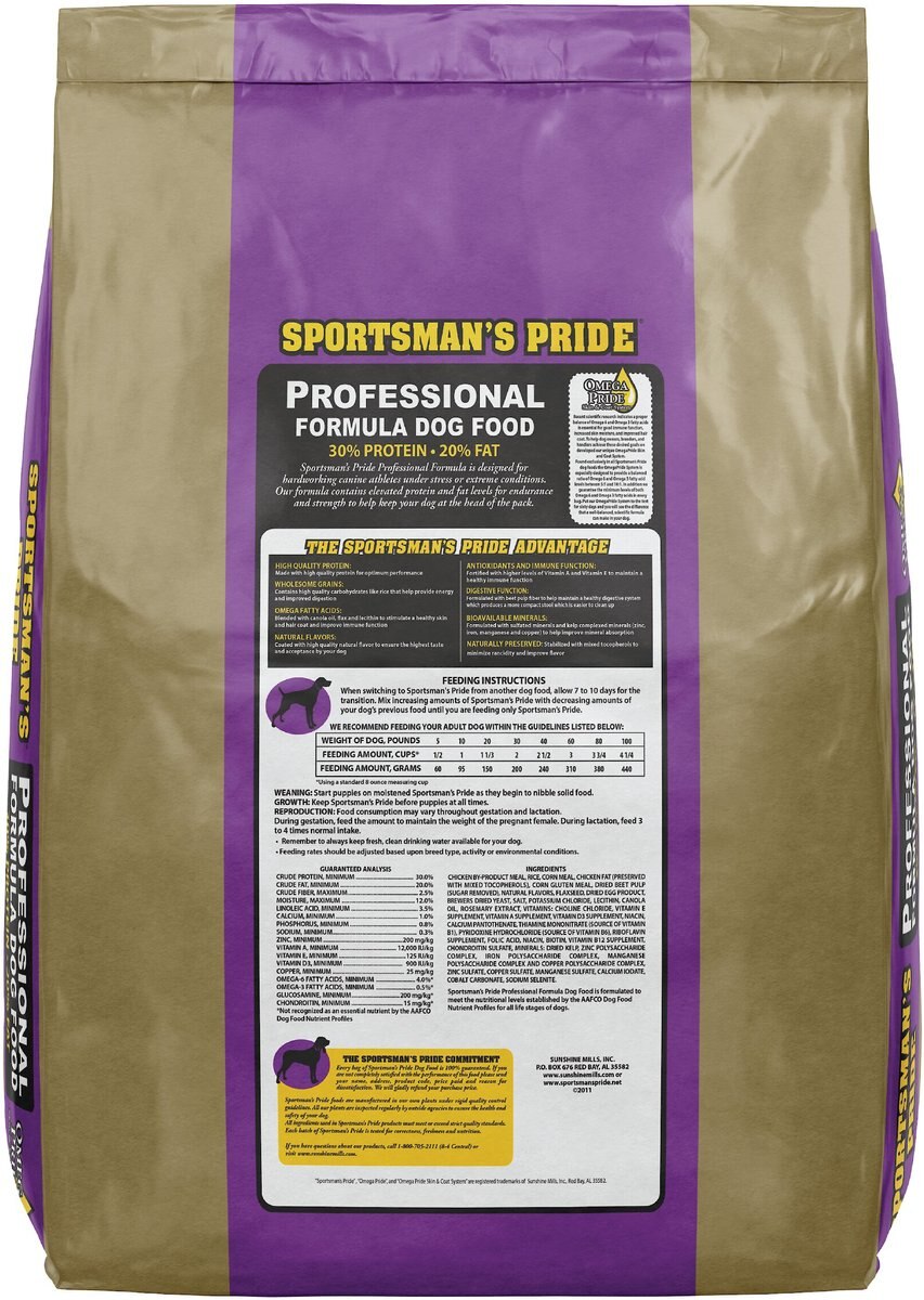 Sportsman's Pride Professional 30/20 Formula Adult Dog Food